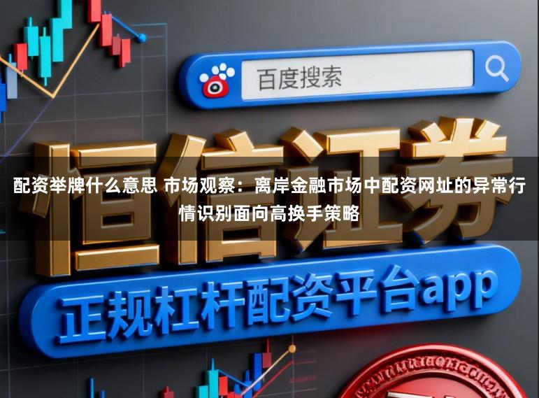 配资举牌什么意思 市场观察：离岸金融市场中配资网址的异常行情识别面向高换手策略